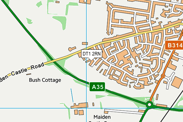 DT1 2RN map - OS VectorMap District (Ordnance Survey)