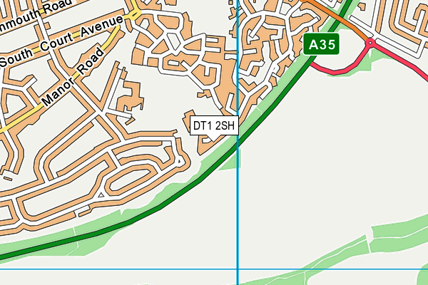 DT1 2SH map - OS VectorMap District (Ordnance Survey)