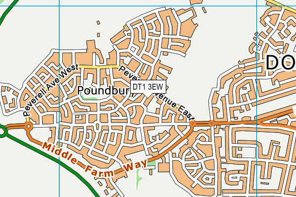 DT1 3EW map - OS VectorMap District (Ordnance Survey)