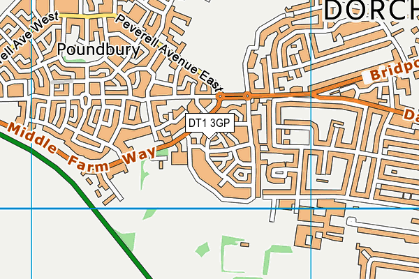 DT1 3GP map - OS VectorMap District (Ordnance Survey)