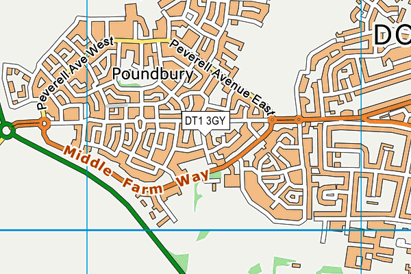 DT1 3GY map - OS VectorMap District (Ordnance Survey)