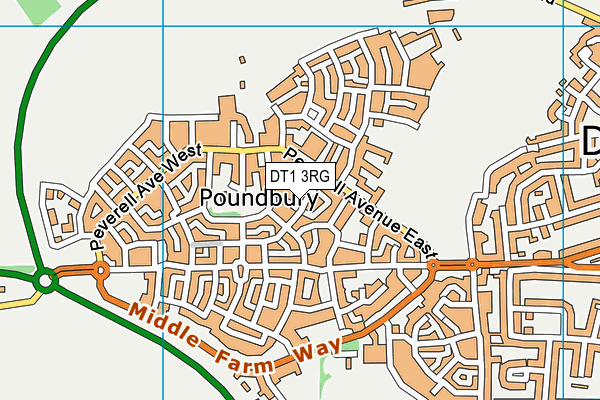 DT1 3RG map - OS VectorMap District (Ordnance Survey)