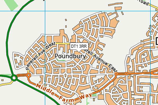 DT1 3RR map - OS VectorMap District (Ordnance Survey)