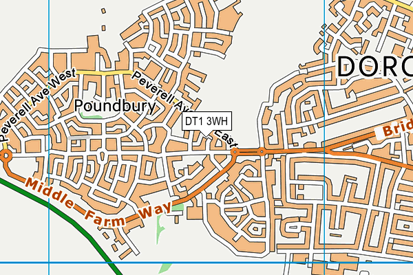 DT1 3WH map - OS VectorMap District (Ordnance Survey)
