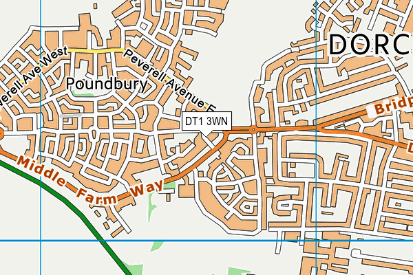 DT1 3WN map - OS VectorMap District (Ordnance Survey)