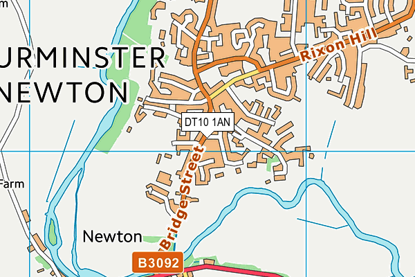 DT10 1AN map - OS VectorMap District (Ordnance Survey)