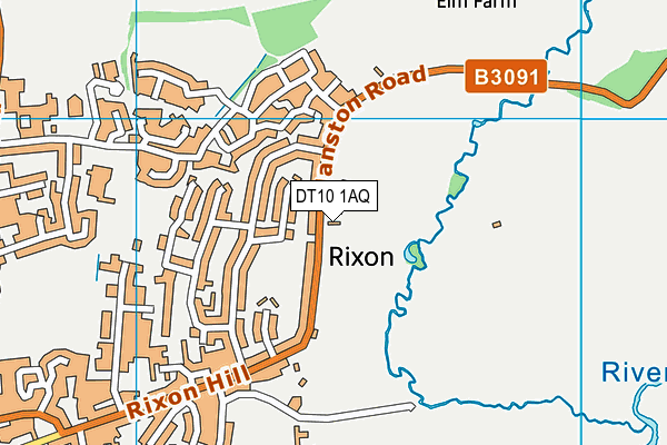 DT10 1AQ map - OS VectorMap District (Ordnance Survey)