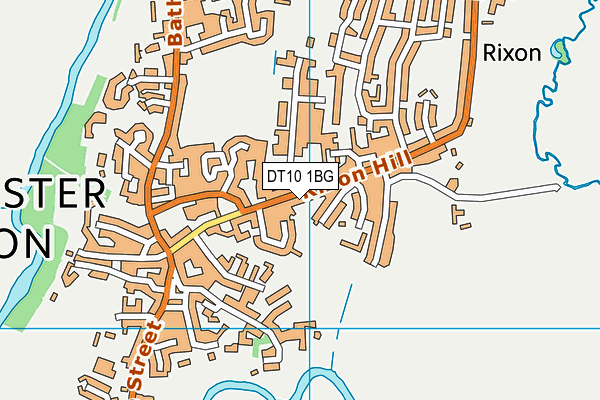 DT10 1BG map - OS VectorMap District (Ordnance Survey)