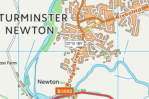 Sturminster Newton Recreation Ground map (DT10 1BY) - OS VectorMap District (Ordnance Survey)