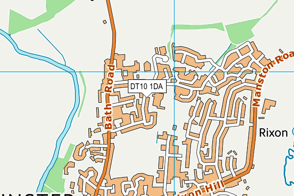 DT10 1DA map - OS VectorMap District (Ordnance Survey)