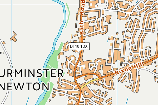 DT10 1DX map - OS VectorMap District (Ordnance Survey)