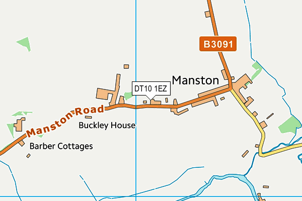 DT10 1EZ map - OS VectorMap District (Ordnance Survey)