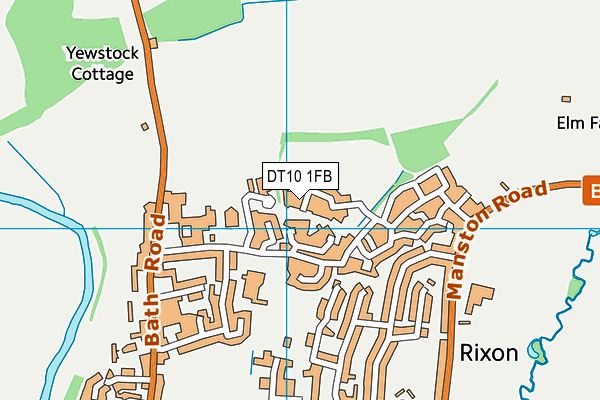 DT10 1FB map - OS VectorMap District (Ordnance Survey)