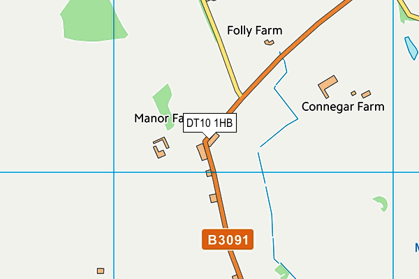 DT10 1HB map - OS VectorMap District (Ordnance Survey)