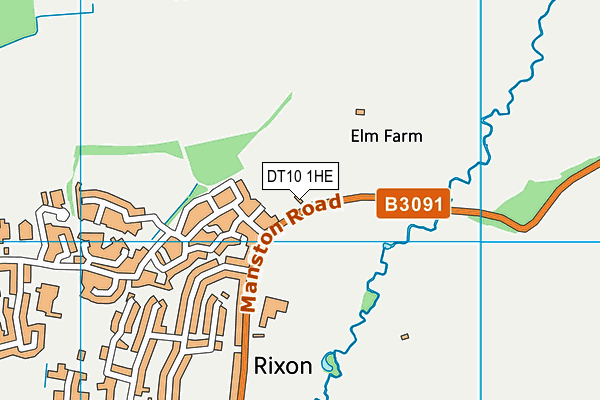 DT10 1HE map - OS VectorMap District (Ordnance Survey)