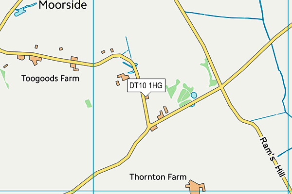 DT10 1HG map - OS VectorMap District (Ordnance Survey)