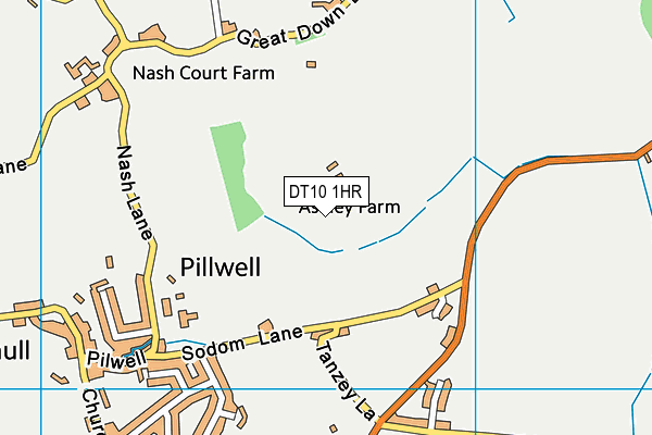 DT10 1HR map - OS VectorMap District (Ordnance Survey)