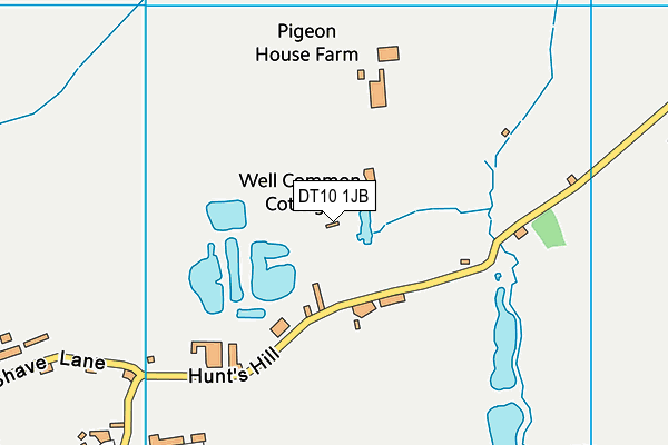 DT10 1JB map - OS VectorMap District (Ordnance Survey)