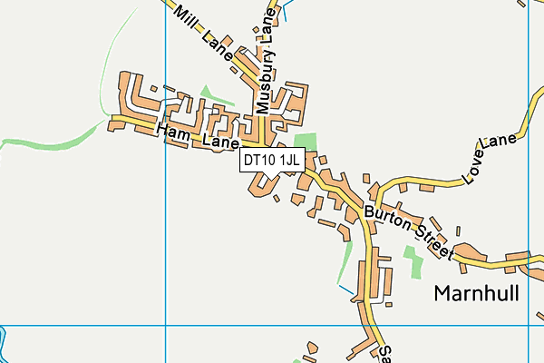 DT10 1JL map - OS VectorMap District (Ordnance Survey)