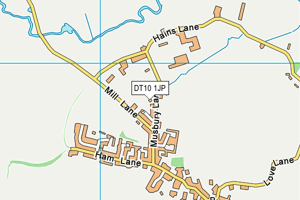 DT10 1JP map - OS VectorMap District (Ordnance Survey)