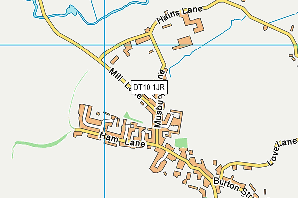 DT10 1JR map - OS VectorMap District (Ordnance Survey)