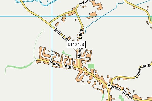 DT10 1JS map - OS VectorMap District (Ordnance Survey)