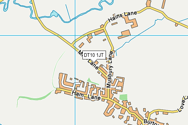 DT10 1JT map - OS VectorMap District (Ordnance Survey)