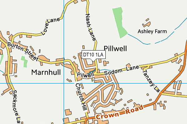 DT10 1LA map - OS VectorMap District (Ordnance Survey)