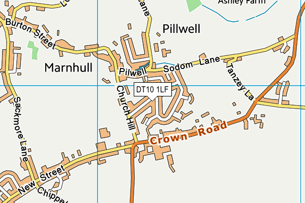 DT10 1LF map - OS VectorMap District (Ordnance Survey)