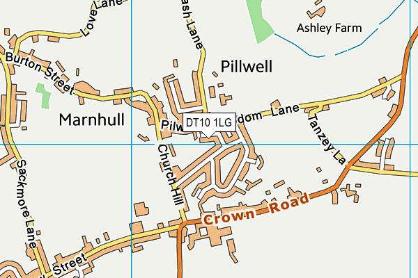 DT10 1LG map - OS VectorMap District (Ordnance Survey)