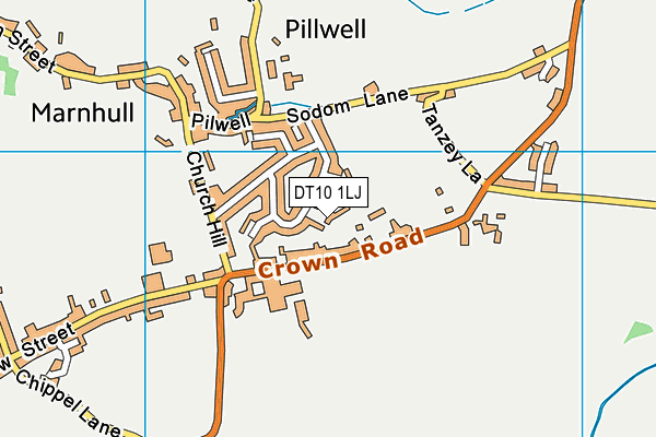 DT10 1LJ map - OS VectorMap District (Ordnance Survey)