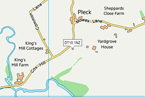 DT10 1NZ map - OS VectorMap District (Ordnance Survey)
