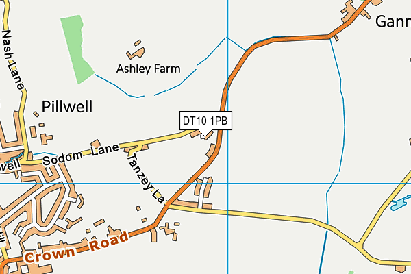 DT10 1PB map - OS VectorMap District (Ordnance Survey)