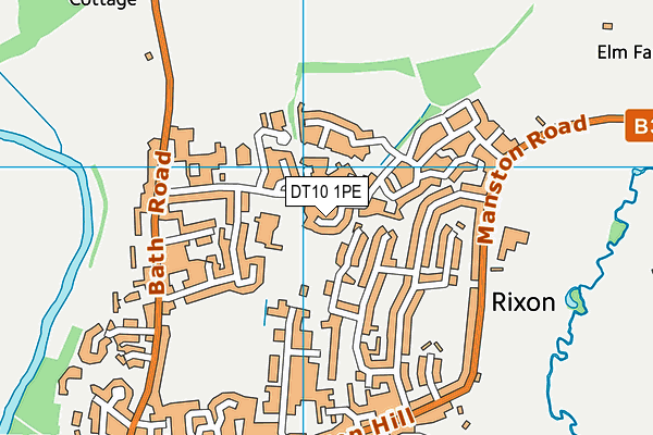 DT10 1PE map - OS VectorMap District (Ordnance Survey)