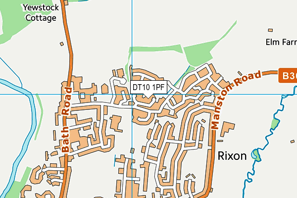 DT10 1PF map - OS VectorMap District (Ordnance Survey)