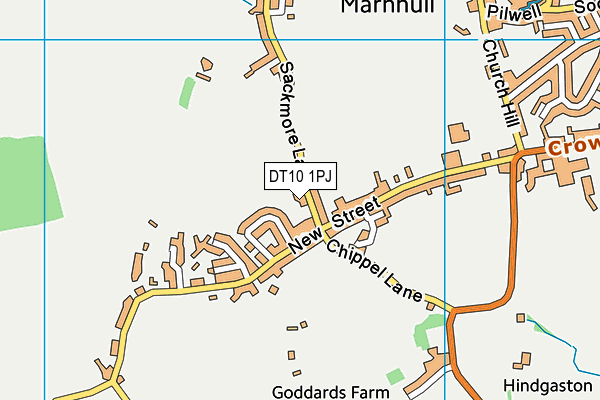 Map of T D J HUNT AGRICULTURAL SERVICES LTD at district scale