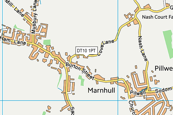 DT10 1PT map - OS VectorMap District (Ordnance Survey)