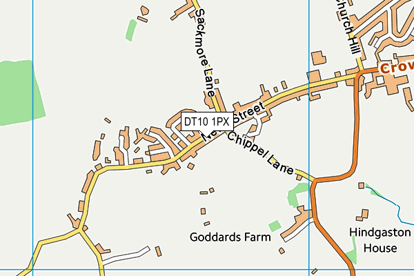 DT10 1PX map - OS VectorMap District (Ordnance Survey)