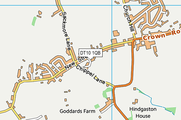 DT10 1QB map - OS VectorMap District (Ordnance Survey)