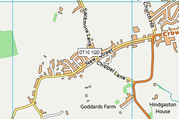 DT10 1QD map - OS VectorMap District (Ordnance Survey)