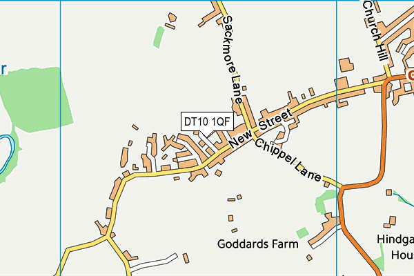 DT10 1QF map - OS VectorMap District (Ordnance Survey)