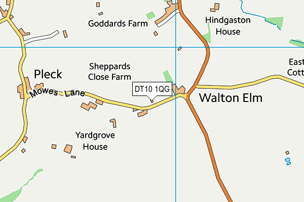 DT10 1QG map - OS VectorMap District (Ordnance Survey)