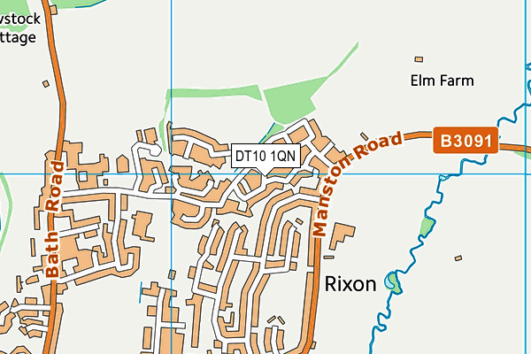 DT10 1QN map - OS VectorMap District (Ordnance Survey)