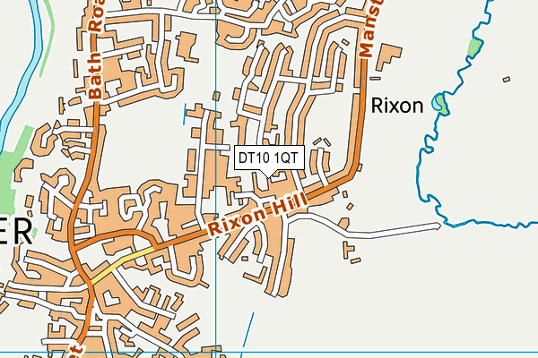 DT10 1QT map - OS VectorMap District (Ordnance Survey)