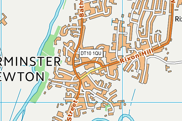 DT10 1QU map - OS VectorMap District (Ordnance Survey)