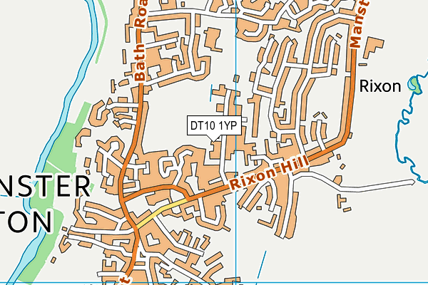 DT10 1YP map - OS VectorMap District (Ordnance Survey)