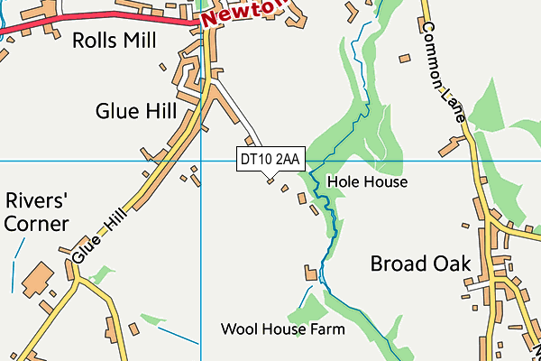 DT10 2AA map - OS VectorMap District (Ordnance Survey)