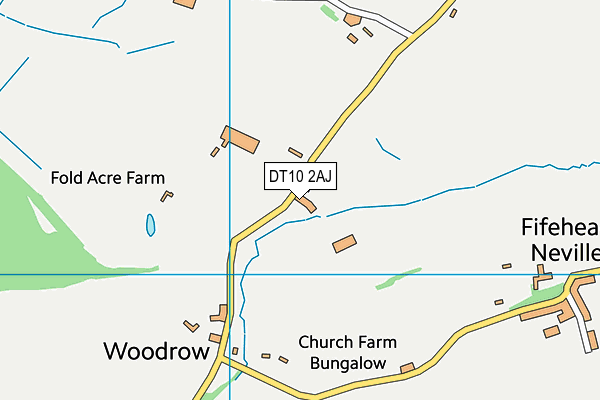 DT10 2AJ map - OS VectorMap District (Ordnance Survey)