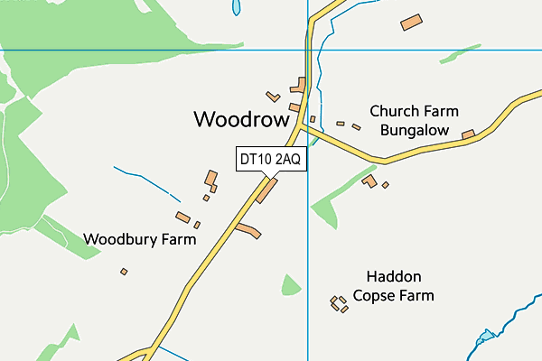 DT10 2AQ map - OS VectorMap District (Ordnance Survey)