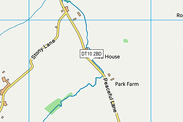 DT10 2BD map - OS VectorMap District (Ordnance Survey)